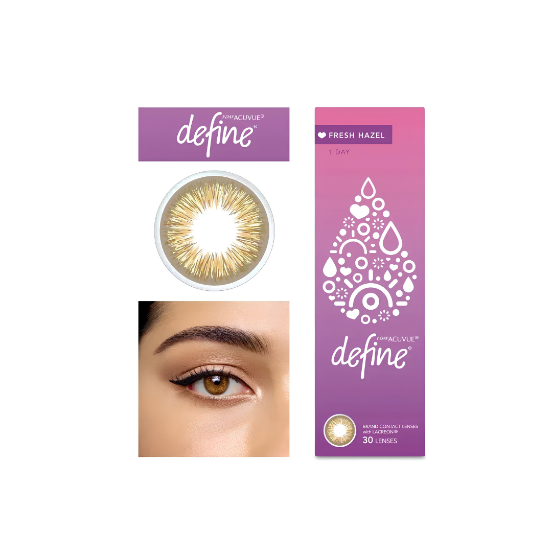 Acuvue 1-Day Define Fresh Color Contact Lenses - Hazel- Pack of 30