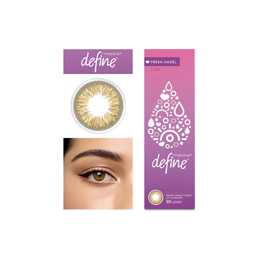 Acuvue 1-Day Define Fresh Color Contact Lenses - Hazel- Pack of 30