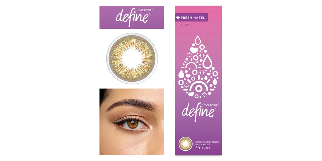 Acuvue 1-Day Define Fresh Color Contact Lenses - Hazel- Pack of 30
