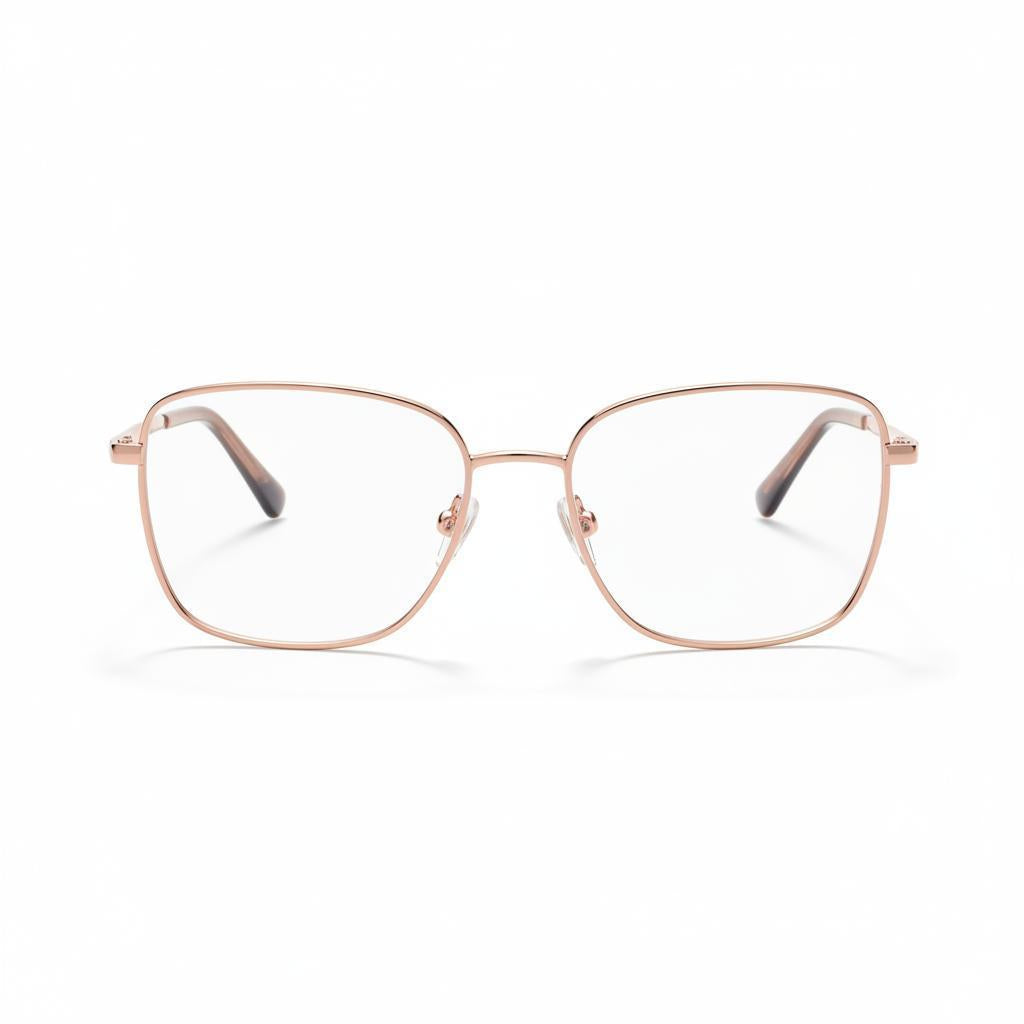 Michael Kors Nova Oversized Eyeglasses Rose Gold