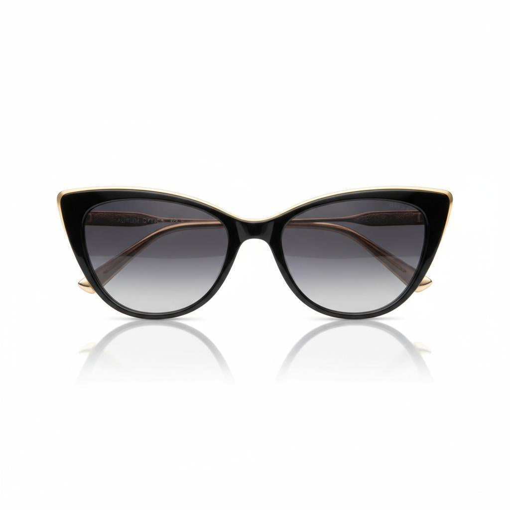 Prada Milano Cat Eye Sunglasses Black Gold